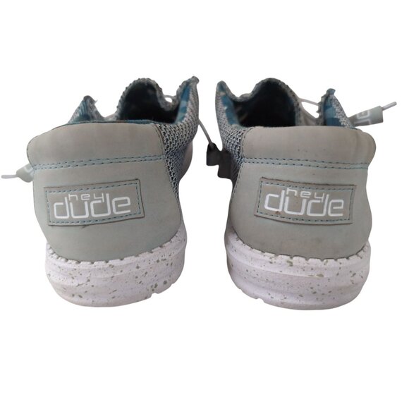 Hey Dude Wally Sox Slip On Shoe Loafer Mens 7 Ice Grey Lightweight Casual Beachy - Picture 4 of 9